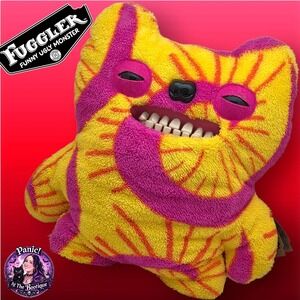 Fuggler Bigg Fuggs Old Tooth "Catch Me" Large Plush Yellow Purple Zuru Monster